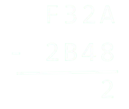Exemple de soustraction posée en hexadécimal : F32A-2B48